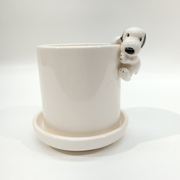Determined Production Snoopy Mini Planter Ceramic 1958 1966 Peanuts Schulz VTG - Picture 3 of 9